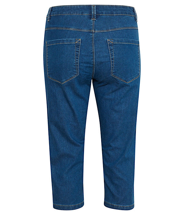 KAVicky capri jeans, mellem blå denim