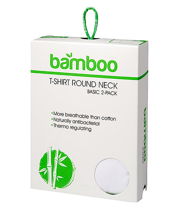 Bamboo basic t-shirt 2 pak, hvid