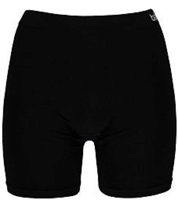 Bamboo dame basic sømløs shorts 3 pak, sort