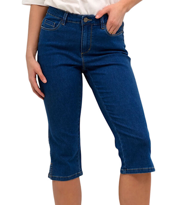 KAVicky capri jeans, mellem blå denim