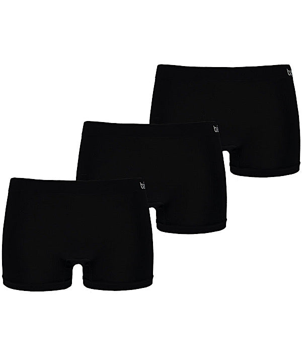Bamboo basic sømløs hipster 3 pak, sort