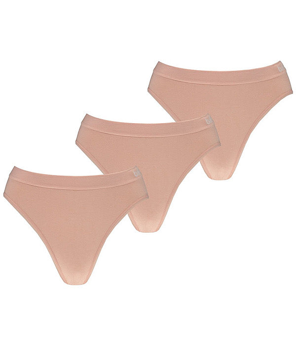 Bamboo women basic seamlesss hip slips 3 pack, skin