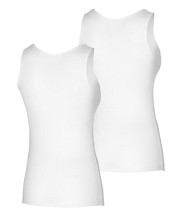 Bamboo basic stroptop 2 pak, hvid