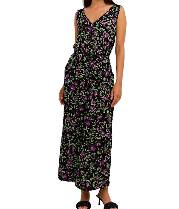 KAFFE Isolde Amber jumpsuit, black-green-purple