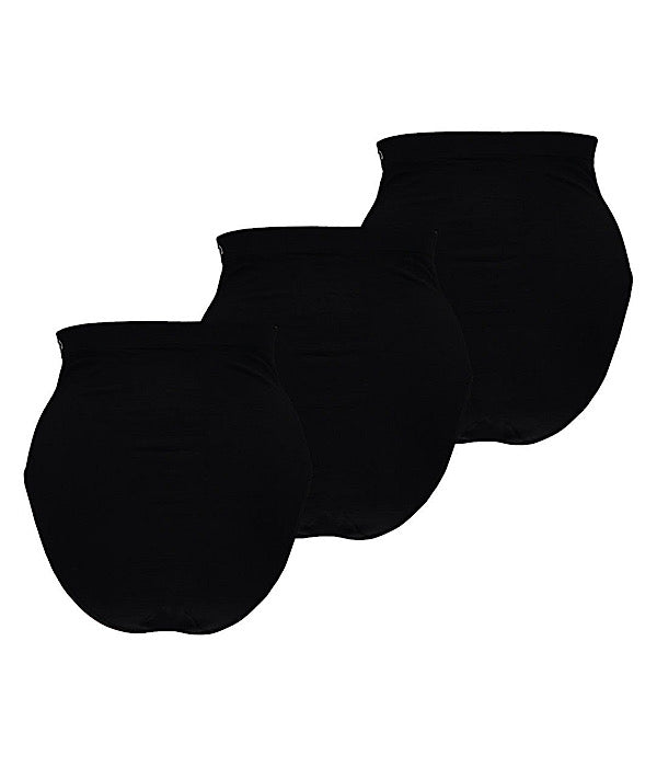 Bamboo basic sømløs trusse høj talje, 3 pak, sort