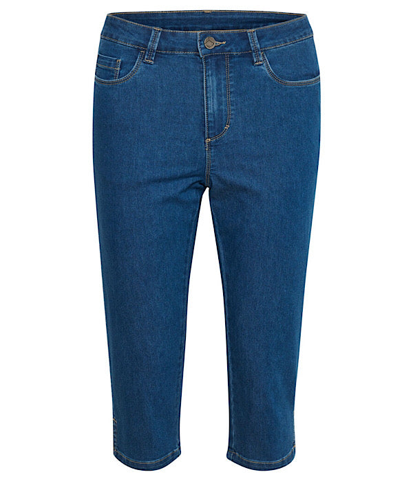 KAVicky capri jeans, mellem blå denim