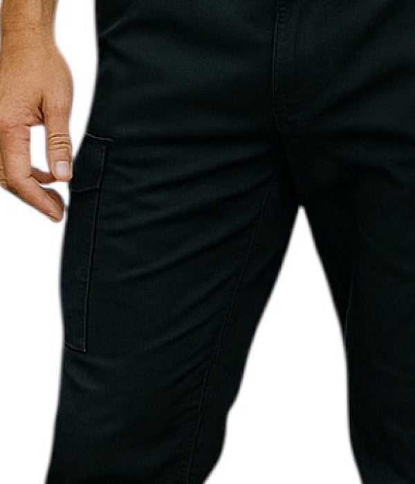 Roberto Jeans Reverse cargo bukser i sort
