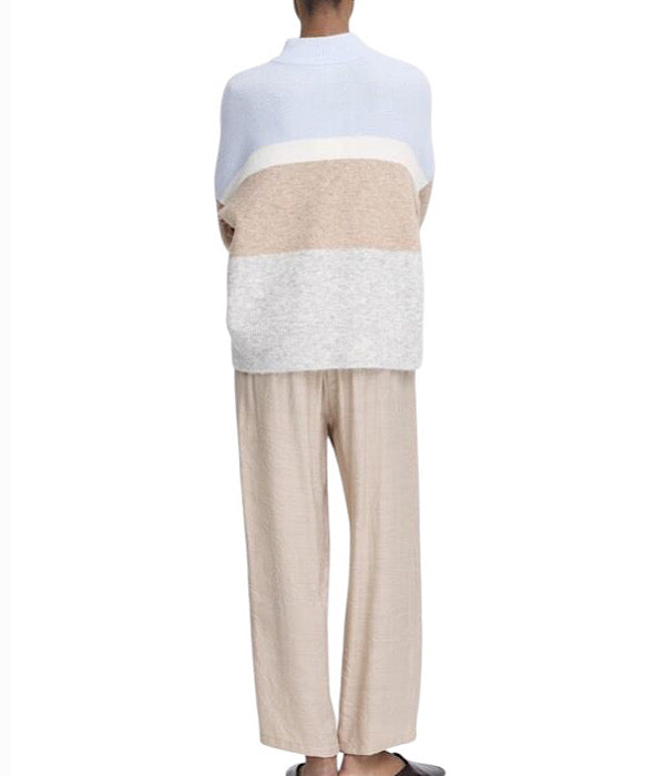 Byoma bredstribet strik sweater