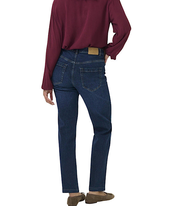 KAFFE Maris denim jeans, mørk blå
