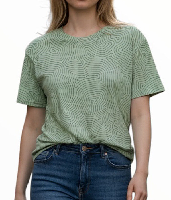 MXO 32505 T-shirt med print, grøn