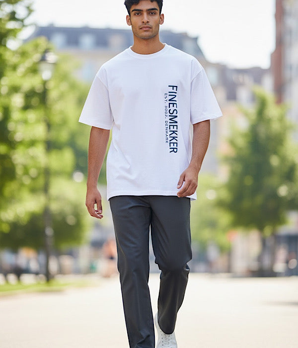 FINESMEKKER Ferdie herre t-shirt i hvid