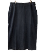 VM CURVE Mona hw calf skirt, black/snow white