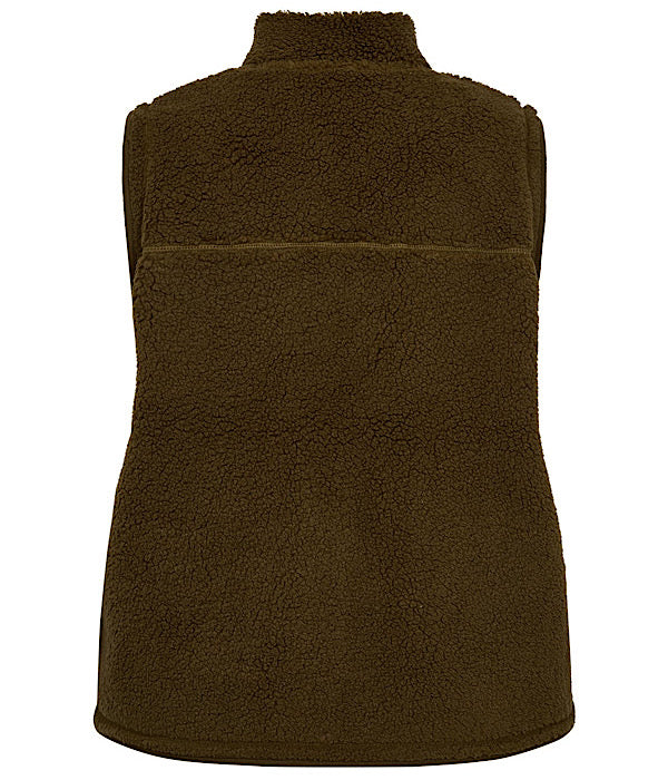 Wasabi Nettie plys vest, oliven grøn