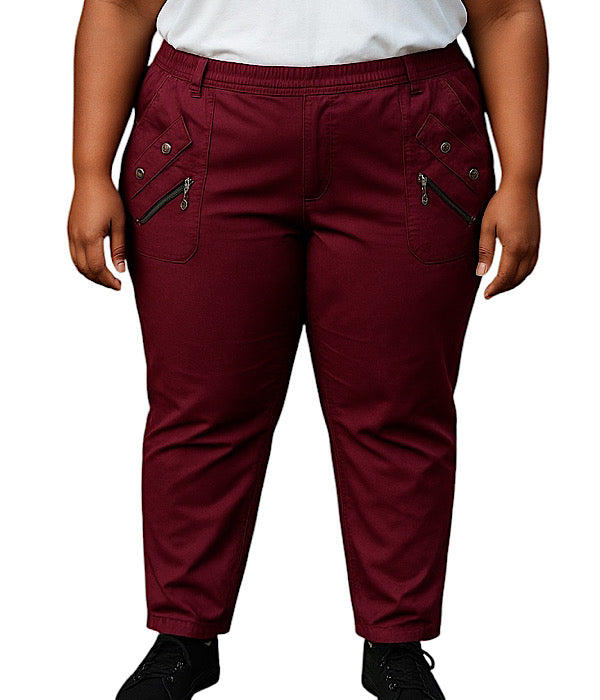 JST 8876 pants m/foer, vinrød