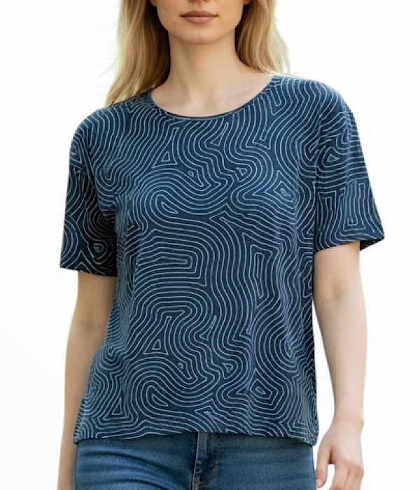 MXO 32505 T-shirt med print, sort