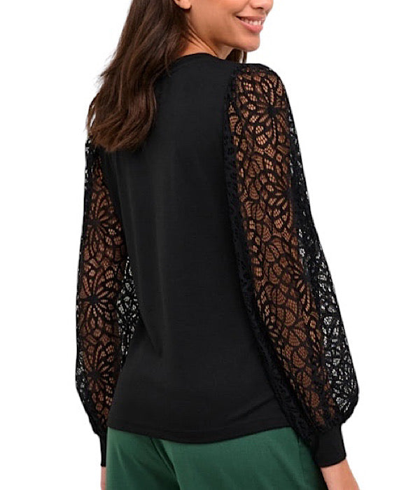 Kaffe Becca t-shirt med blonde ærmer