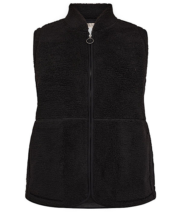 Wasabi Nettie plys vest, sort