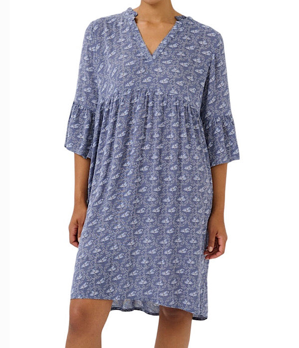 KAlauren dress, blue flower print