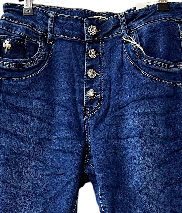 KA 2651 jeans, denim med knapper