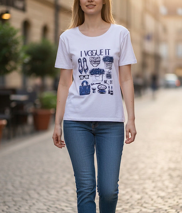 MXO 31512 Hvid t-shirt med print foran