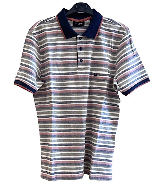 Alwin polo bluse med striber
