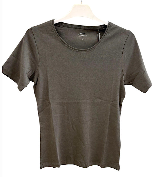 71530 Basic ensfarvet t-shirt