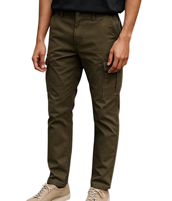 Roberto Jeans Reverse cargo bukser i oliven