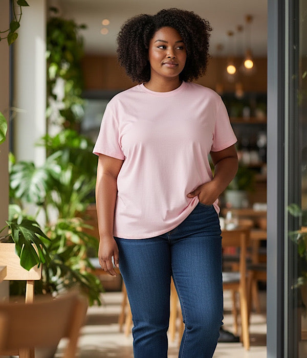 VM CURVE Aya t-shirt, lys rød