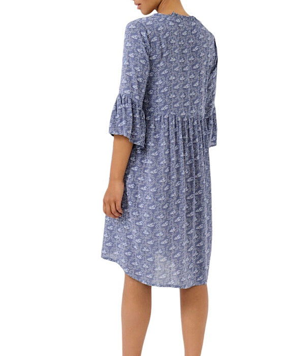 KAlauren dress, blue flower print