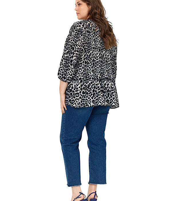 Wasabi Vanja 1 bluse, leo print