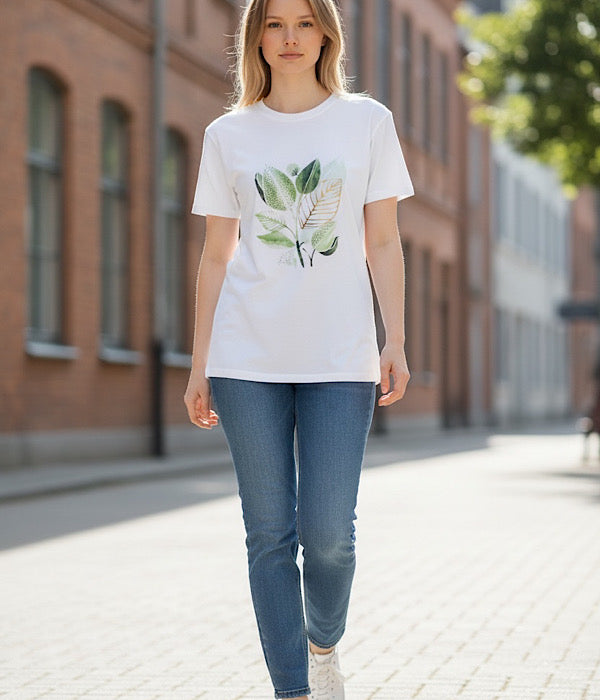 MXO 31510 Hvid t-shirt med print foran