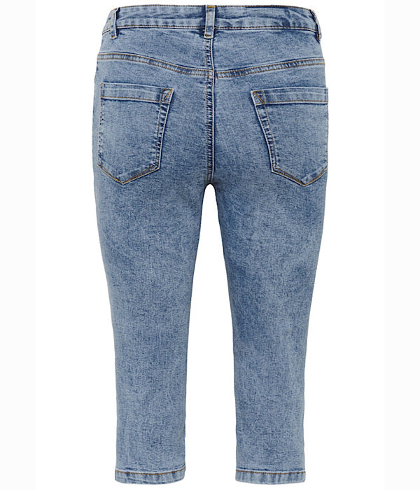 KAFFE Vilma capri jeans i lys blå denim