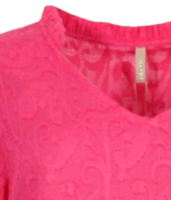 Hilde blouse, peony pink