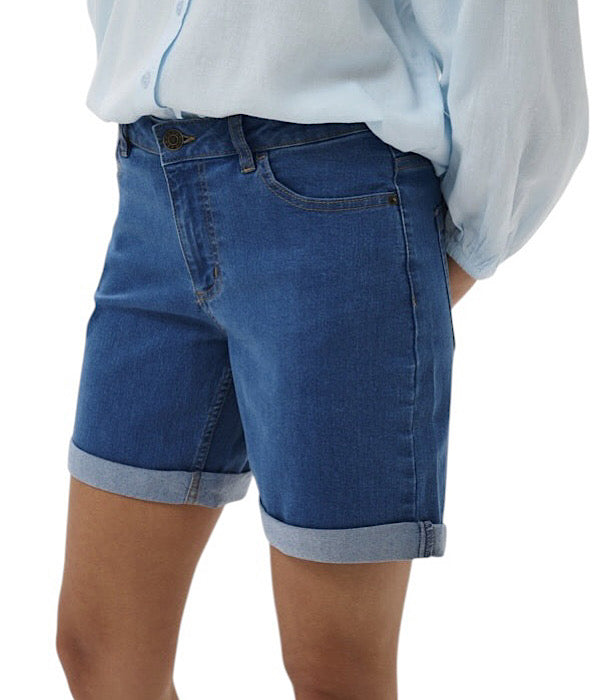 KAFFE KAVilma denim shorts i medium blå