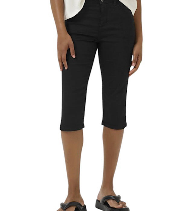 KAFFE Zelina capri jeans i sort