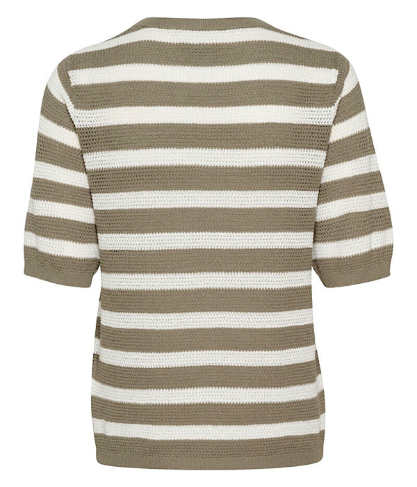 KAkaia knit pullover, stripe, vertiver chalk