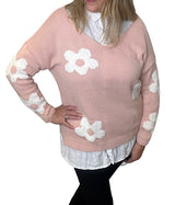 Flower 668 sweater, rosa
