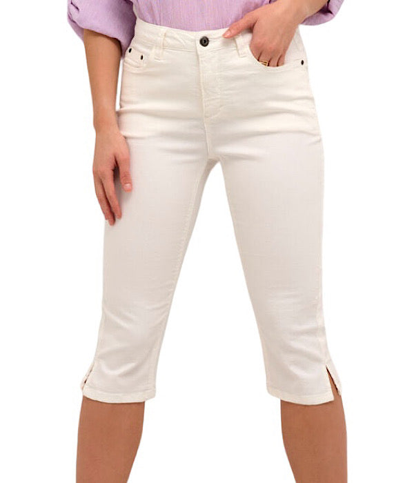 Zelina capri jeans, chalk white