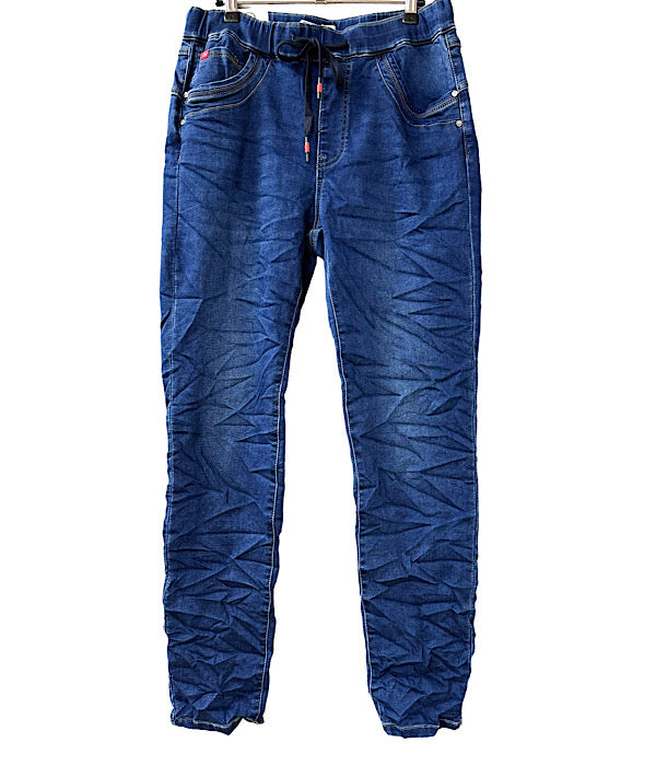 KA 2602 pants denim, elastic waist