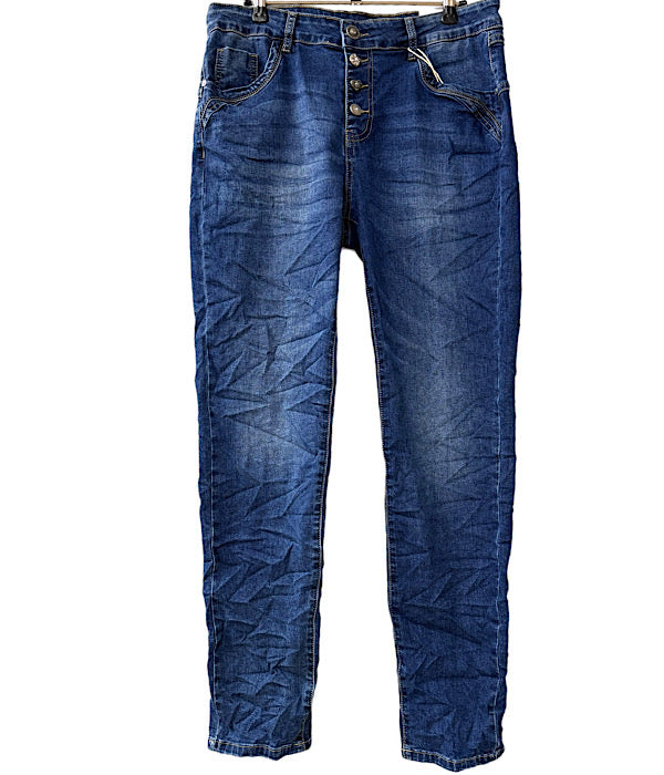 KA 8942 jeans, denim med knapper