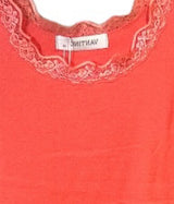 9364 Lace top, coral