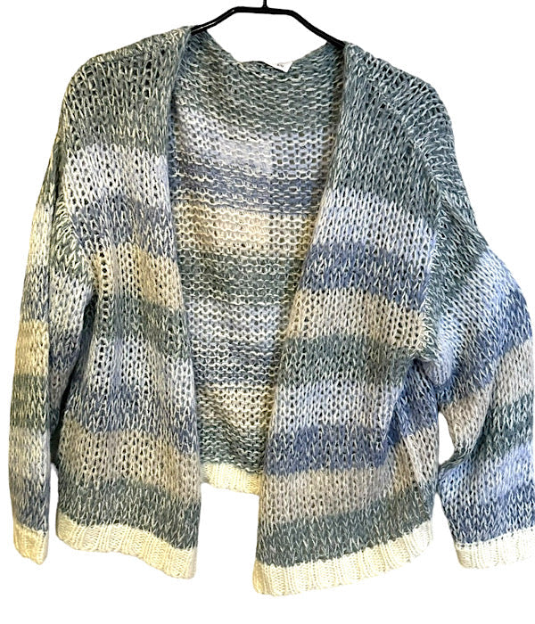 9385 knit cardigan, blue