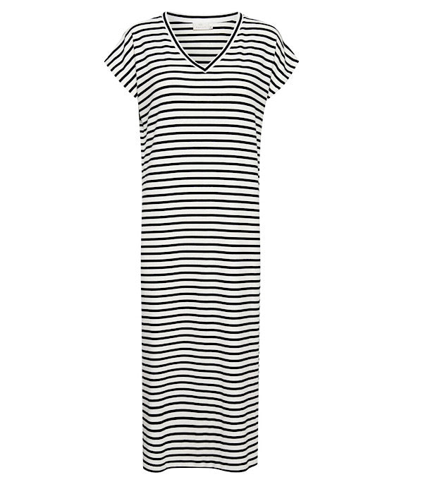 Liddy dress, chalk/black stripe