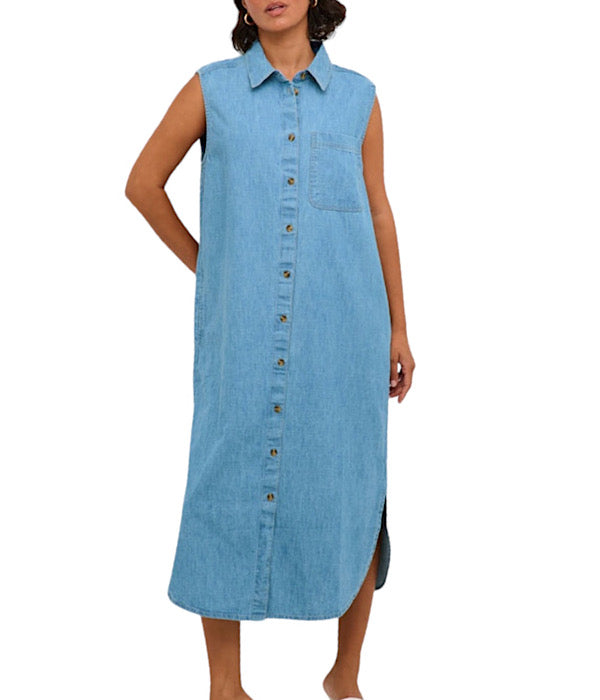 Louise midi dress, medium blue