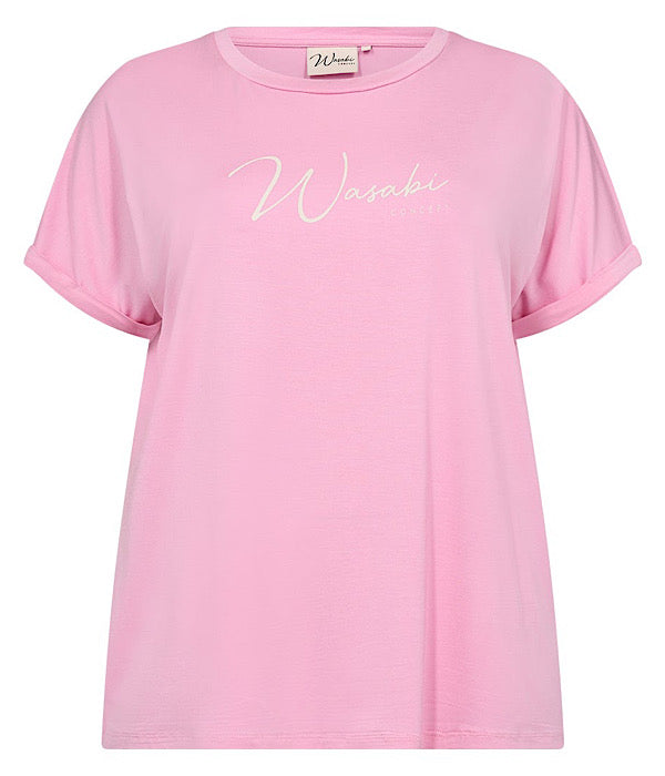 Sibille 2 logo t-shirt, pink