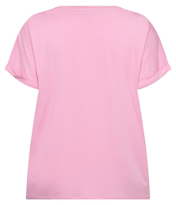 Sibille 2 logo t-shirt, pink