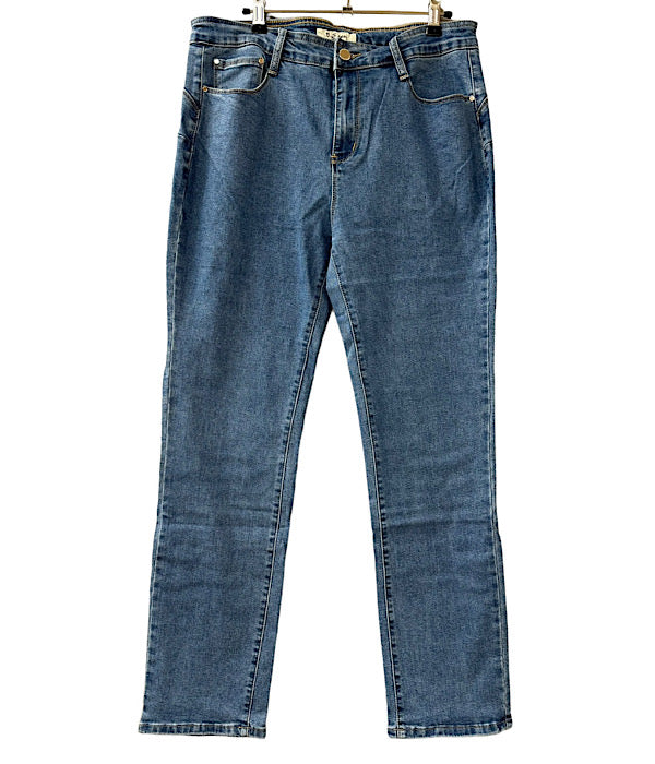 6640 B.S. denim PUSH UP jeans, medium blue