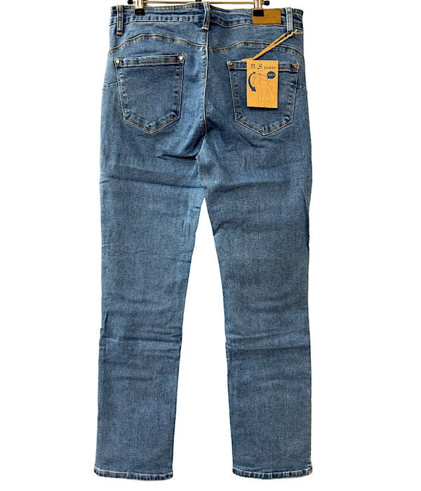 6640 B.S. denim PUSH UP jeans, medium blue