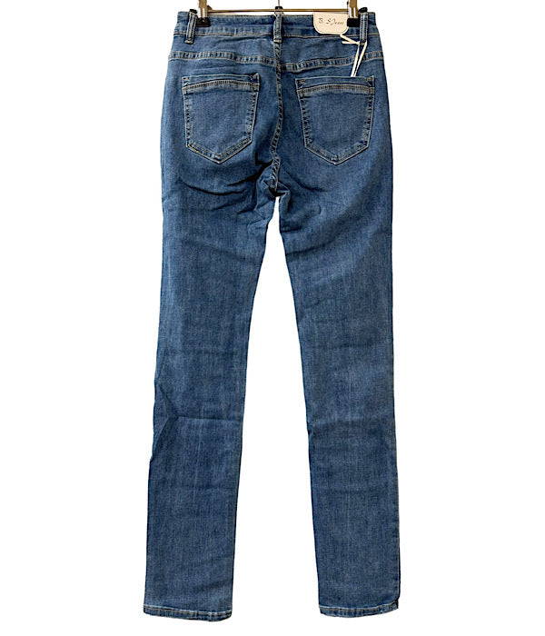 7033 B.S. denim jeans gold, medium blue