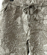 Vanda PT10 pants, taupe leaves